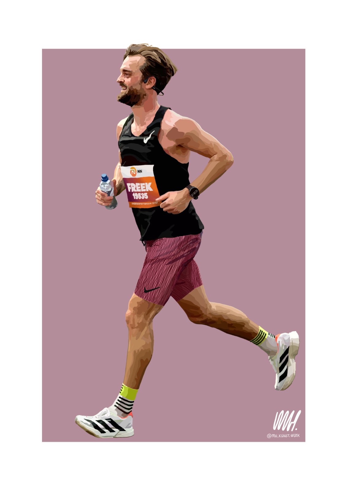 Sportret - grafisch sport portret (gepersonaliseerd) - the Art of Movement