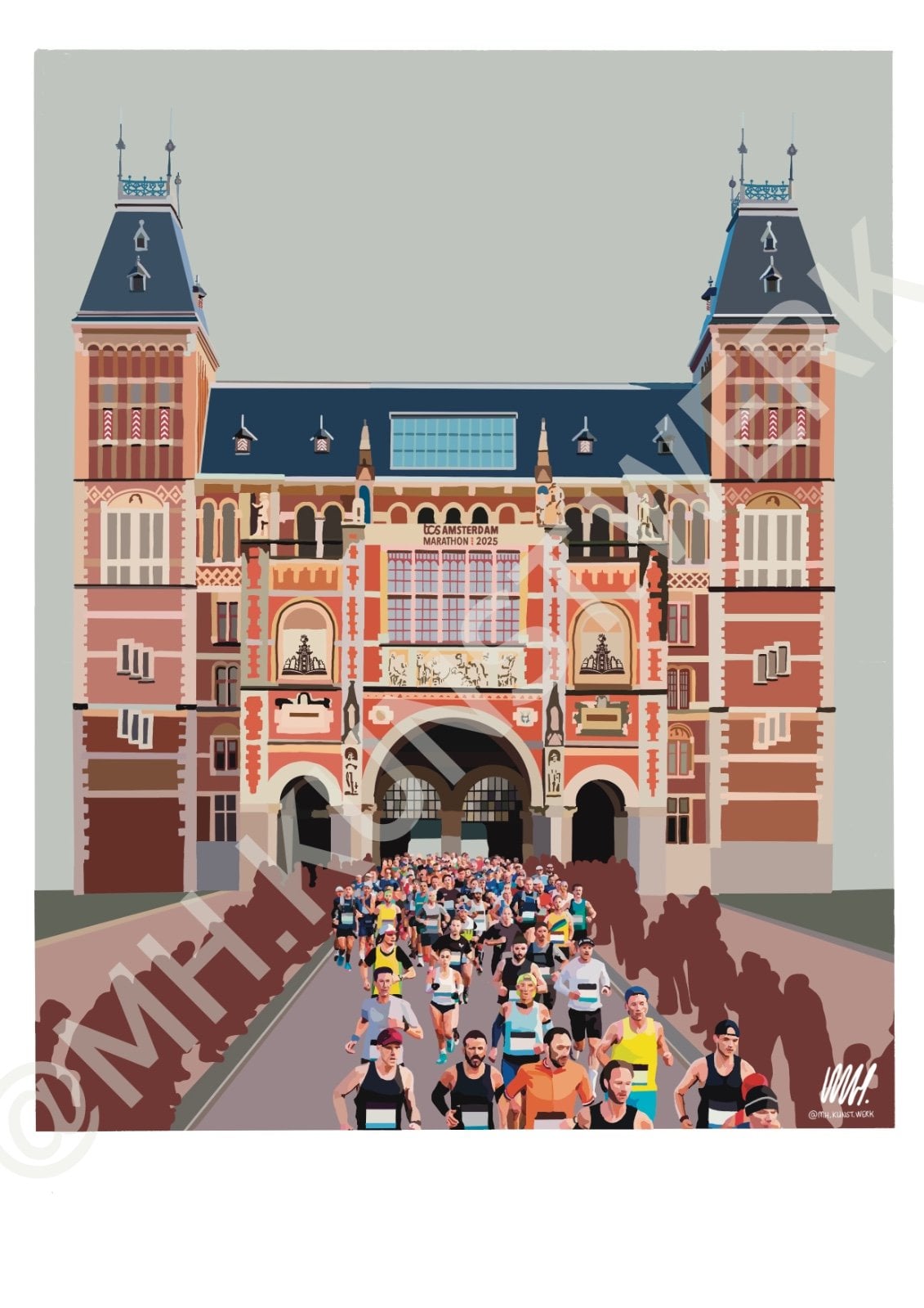 Amsterdam Marathon art print