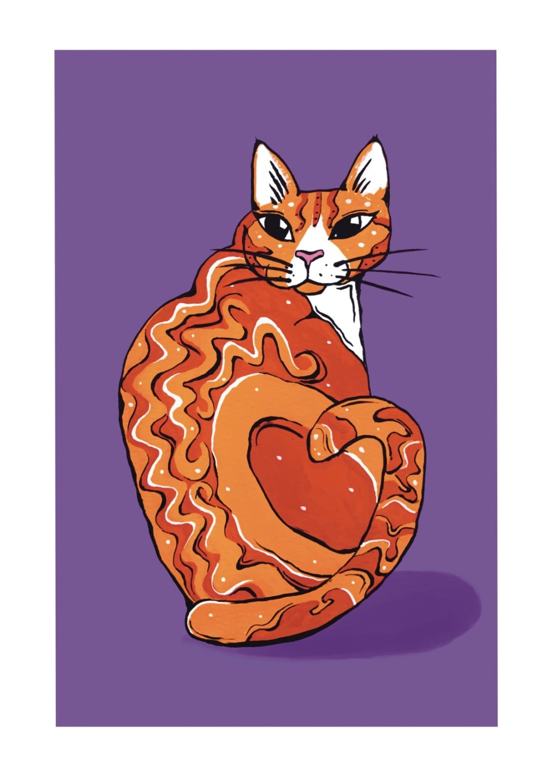 Print illustratie ‘Abelito’ - oranje kat A4