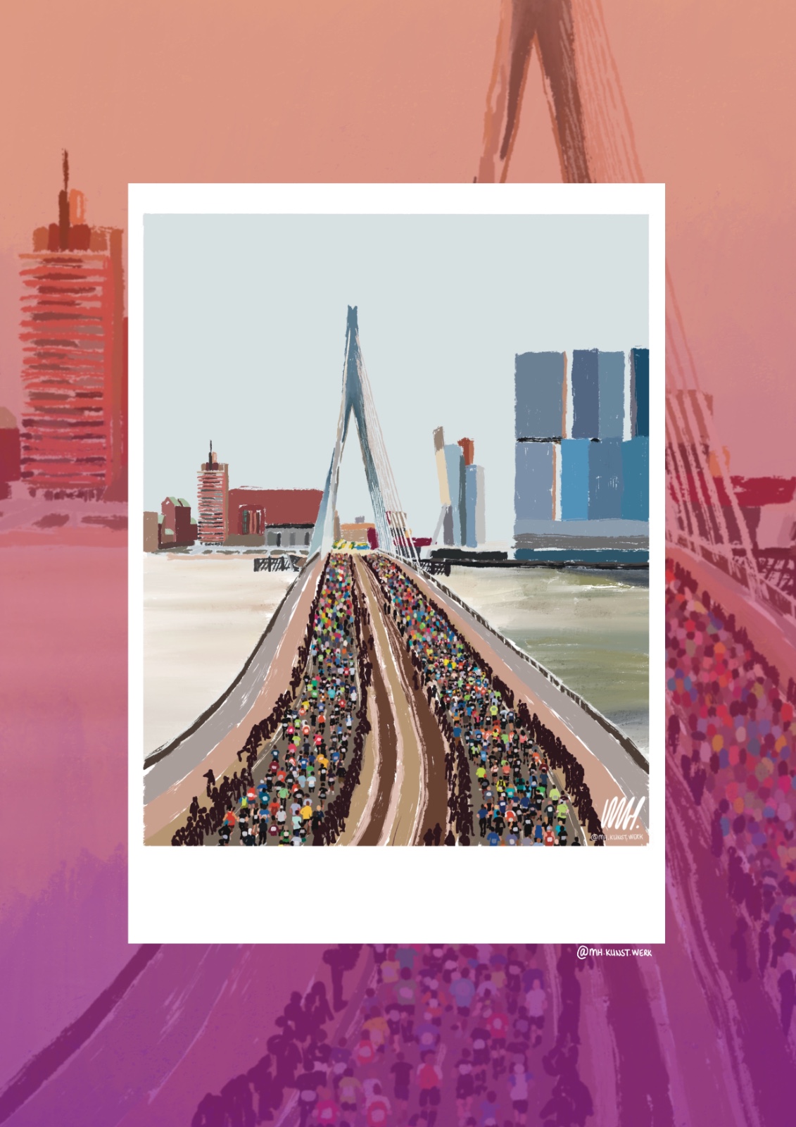 Rotterdam Marathon art print