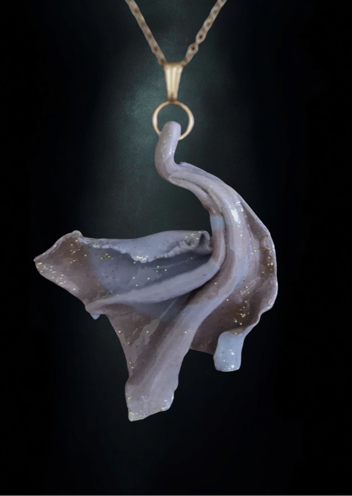 Unieke statement halsketting - Handgemaakte hanger - artistiek juweel… - 134784 Unieke statement halsketting - Handgemaakte hanger - artistiek juweel voor haar - "Floating Dreams"