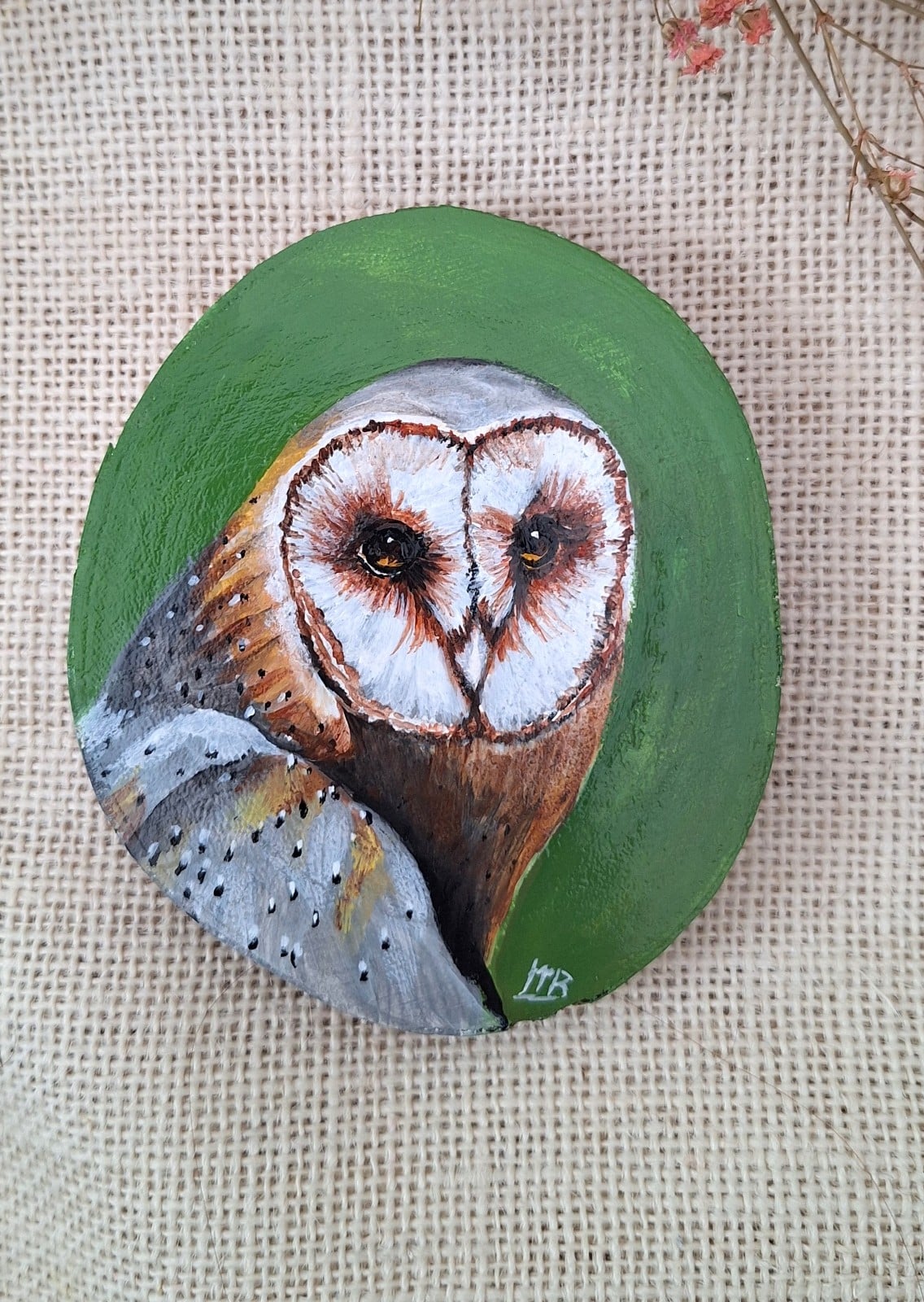 Uiltje op houtschijf - 112500 Uiltje op houtschijf