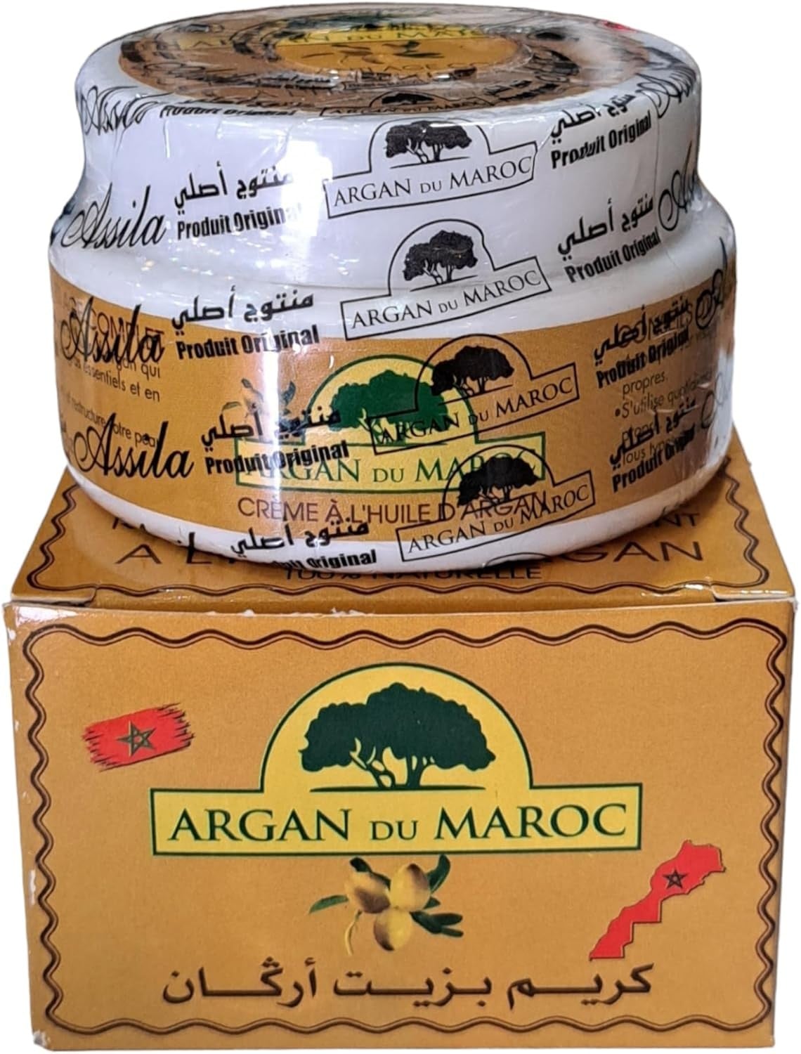 Argan Oil Cream Anti-Aging Moisturizer-Pure Moroccan Argan du Maroc 2… - 133766 Argan Oil Cream Anti-Aging Moisturizer-Pure Moroccan Argan du Maroc 2x100ml (200ml).
