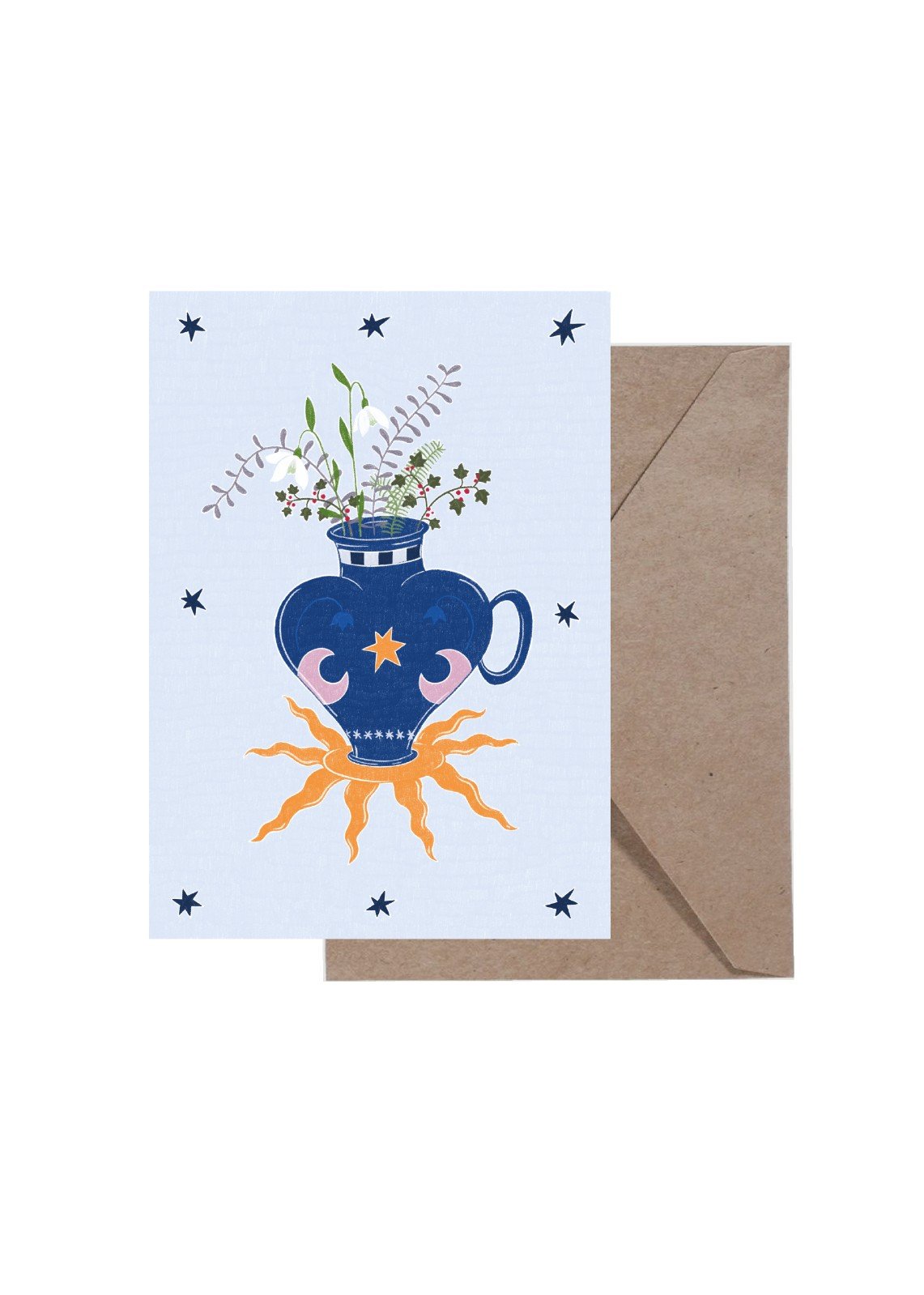 Winter Flowers kerstkaartje A6