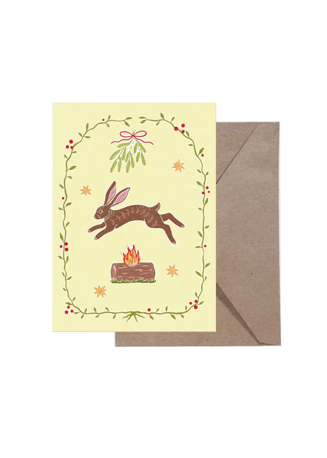 Hare kerstkaartje A6