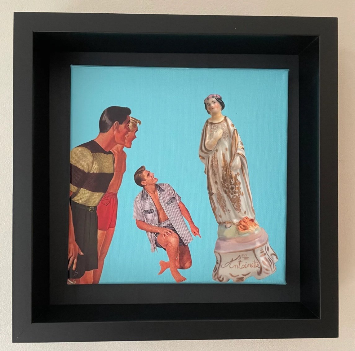 -antoinette retteketette_20x20x1 cm handgeknipte collage op schilders… - 87831 -antoinette retteketette_20x20x1 cm handgeknipte collage op schildersdoek