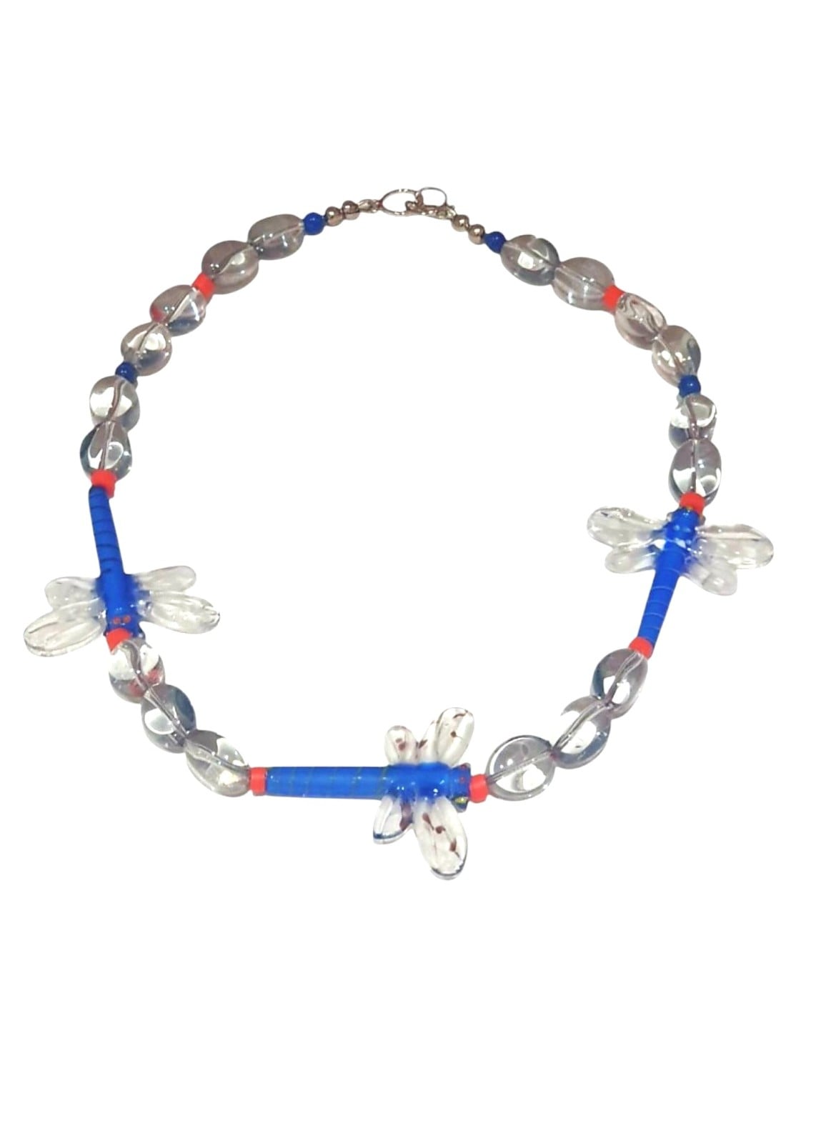 Ketting van glas en lapis lazuli