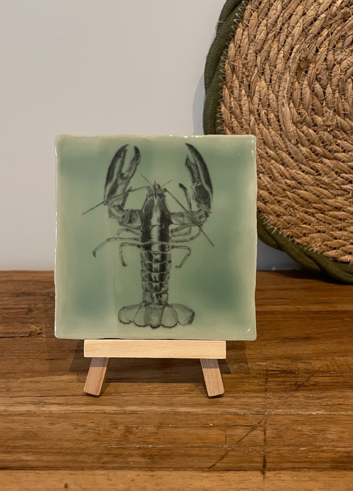 Tegeltje groen - Kreeft potlood - 100309 Tegeltje groen - Kreeft potlood