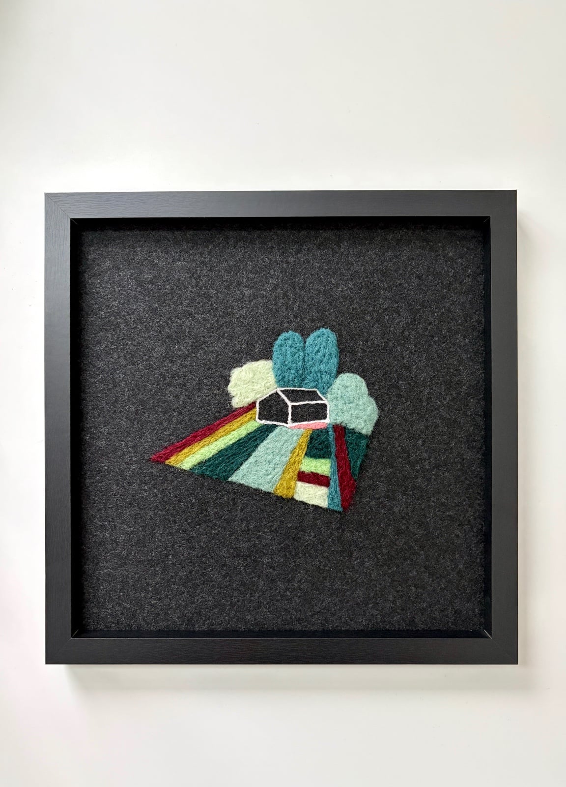 Black Garden – Uniek handgemaakt wollen wandkunstwerk - 155289 Black Garden – Uniek handgemaakt wollen wandkunstwerk