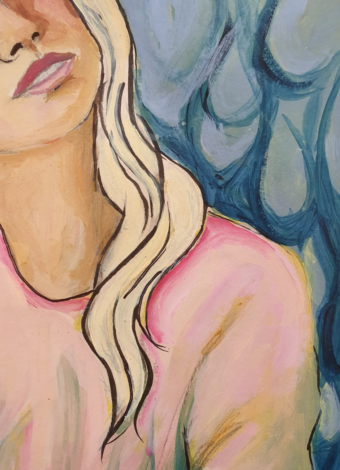 hug origineel schilderij A3 papier