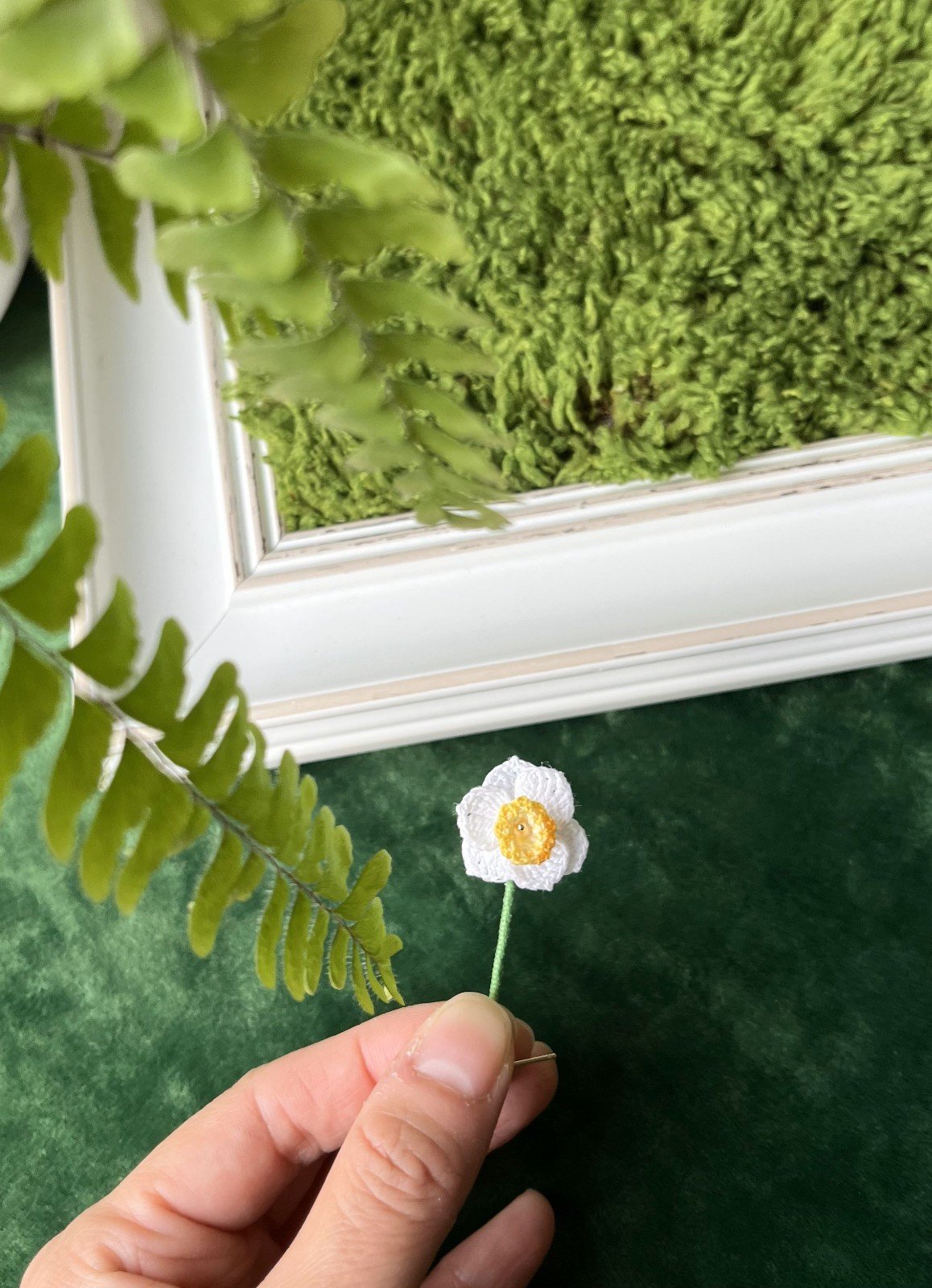 Micro Gehaakte Narcis Oorbellen - 73808 Micro Gehaakte Narcis Oorbellen