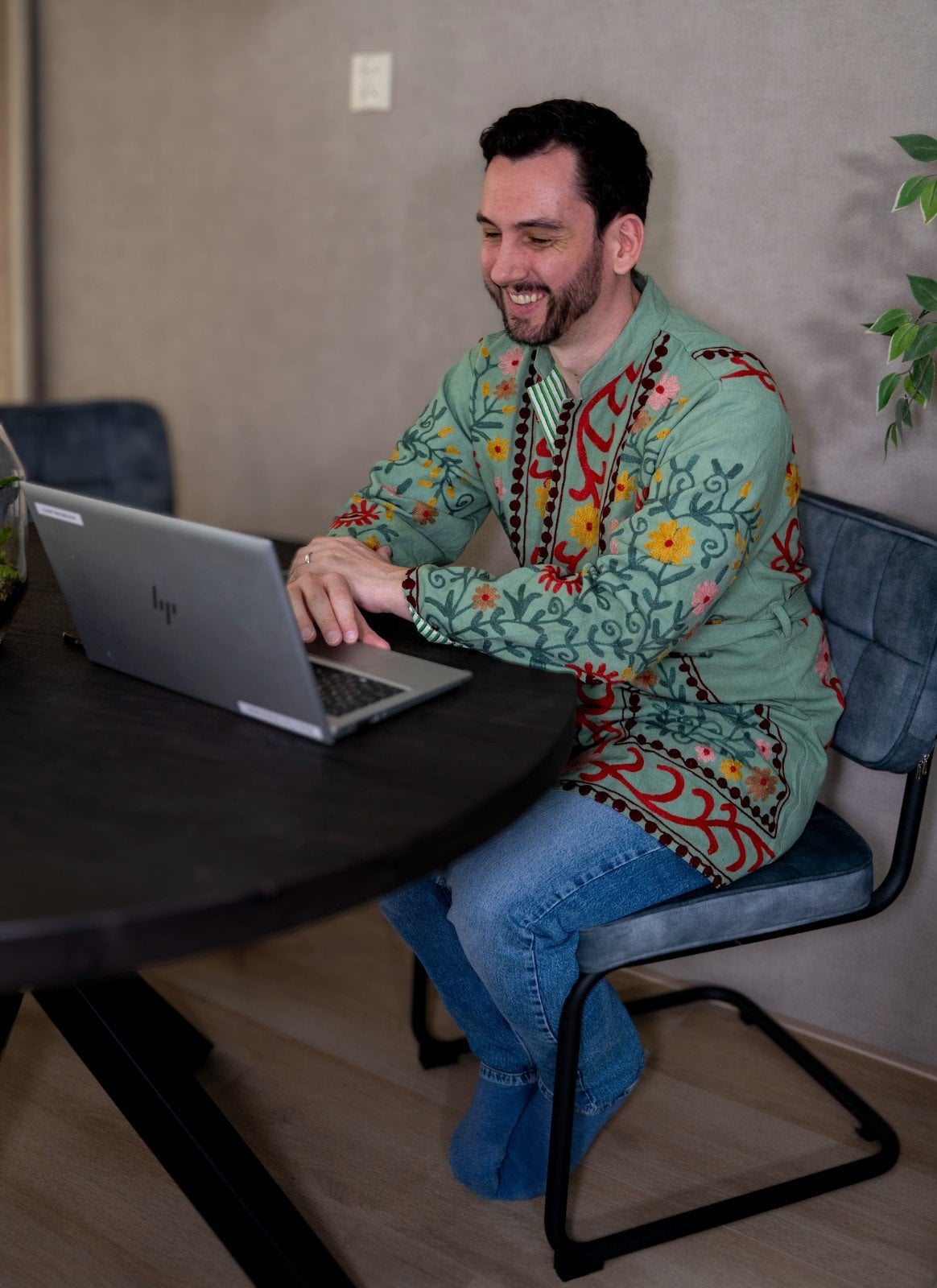 Kimono - Unisex - One size fits all - Indian Bloom Collection - Green - 58529.jpeg Kimono - Unisex - One size fits all - Indian Bloom Collection - Green