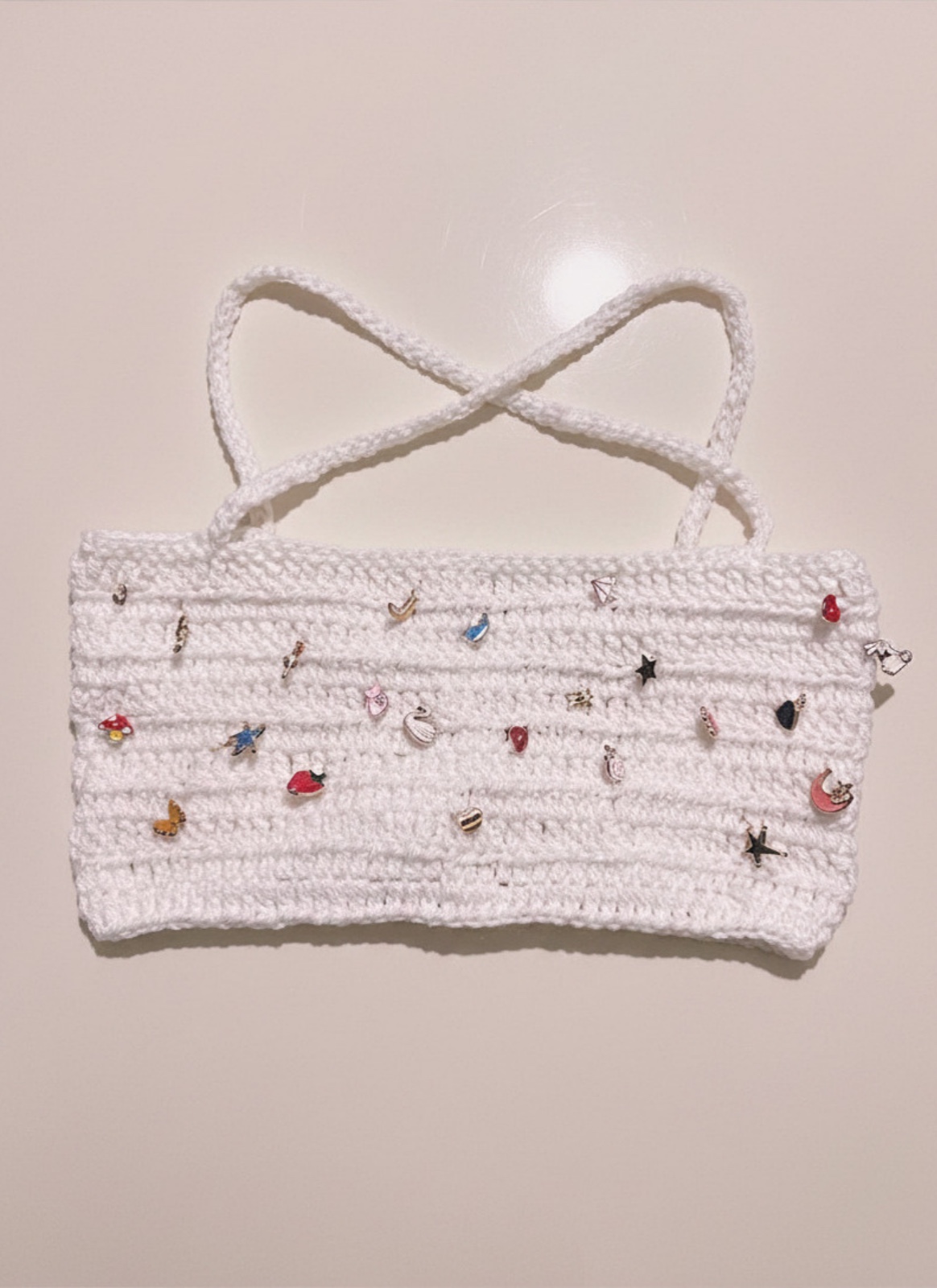 Usagi Charmspell – Gehaakte charm micro croptop – XS