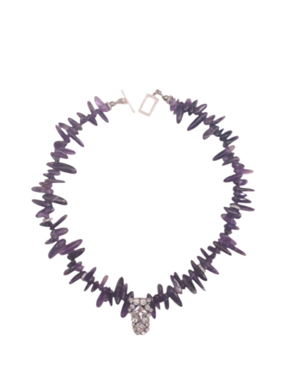 Amethist ketting met kristallen hanger