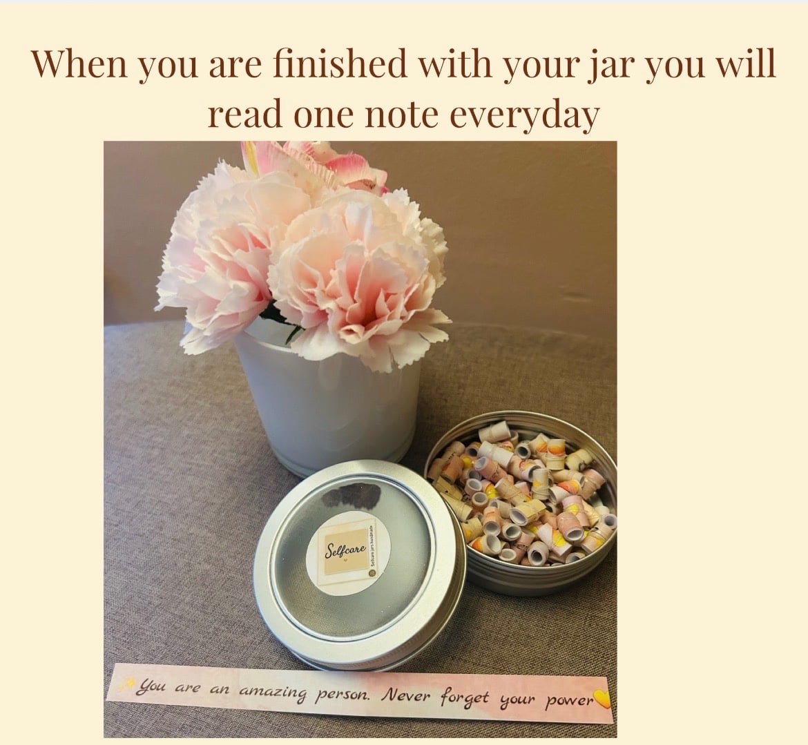 DIY - Maak je eigen Selfcare Jar ~ English notes ~Adults