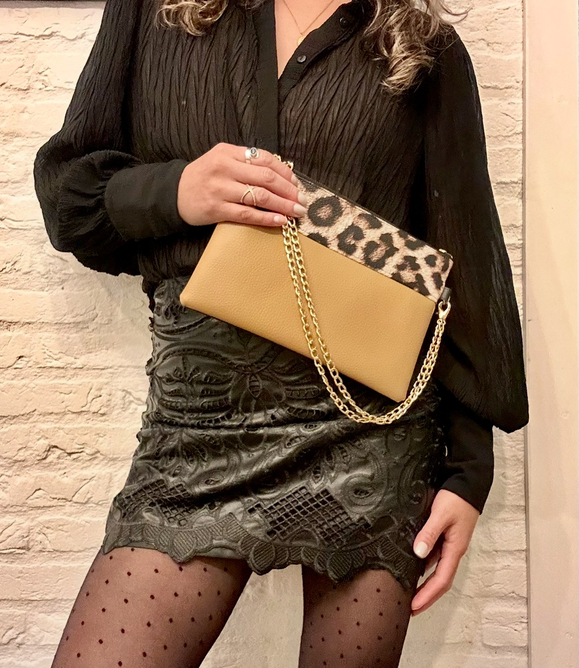 Clutch Cheetah Brown