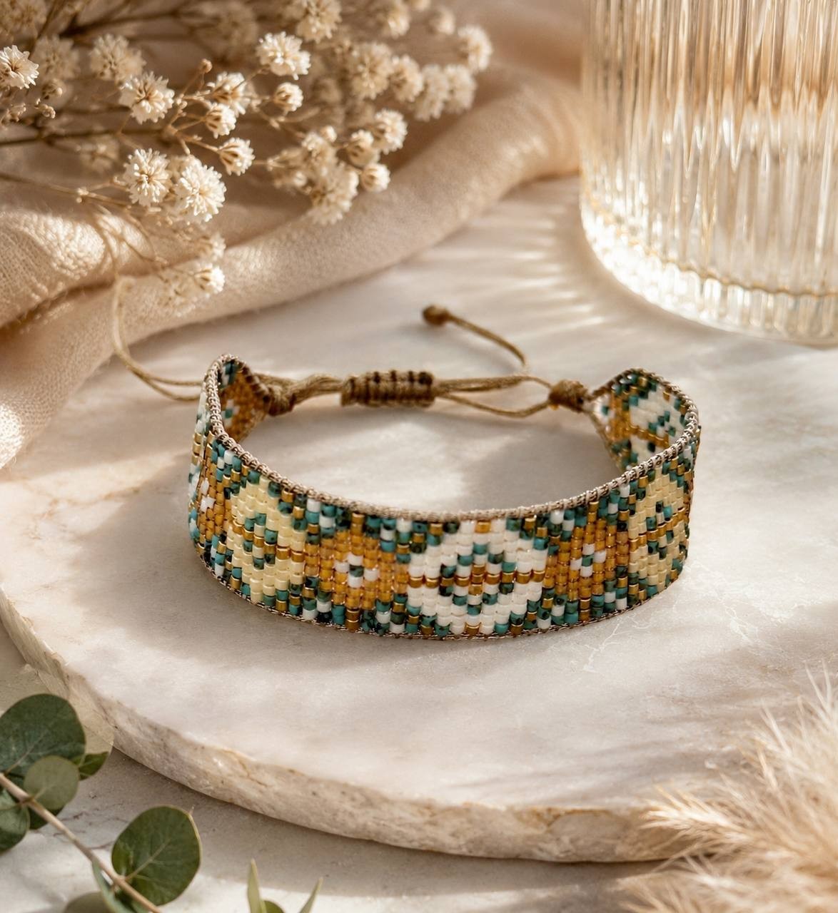 Handgemaakte Miyuki-kralenarmband, verstelbare vriendschapsarmband - 151869 Handgemaakte Miyuki-kralenarmband, verstelbare vriendschapsarmband