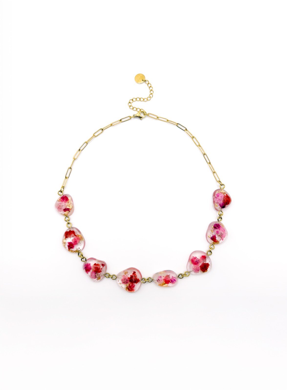 Ketting met Stenen Gevuld met Echte Bloemen uit Den Haag (GirlMeetsDe… - 127616 Ketting met Stenen Gevuld met Echte Bloemen uit Den Haag (GirlMeetsDenHaag x CH Design)