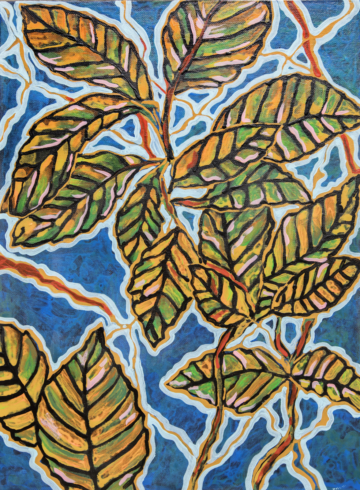 Garden Flowers 2 - 90915 Tuinbloemen 2. Origineel schilderij