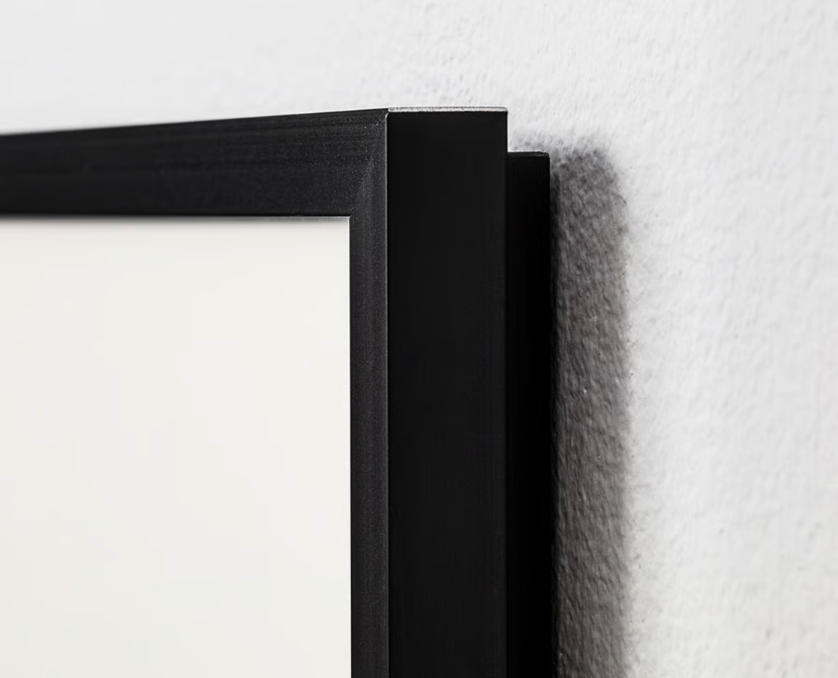 Abstract Schilderij Donkerblauw & Neonroze – Acryl op Hout 32x32cm – ‘Neon Nightfall’