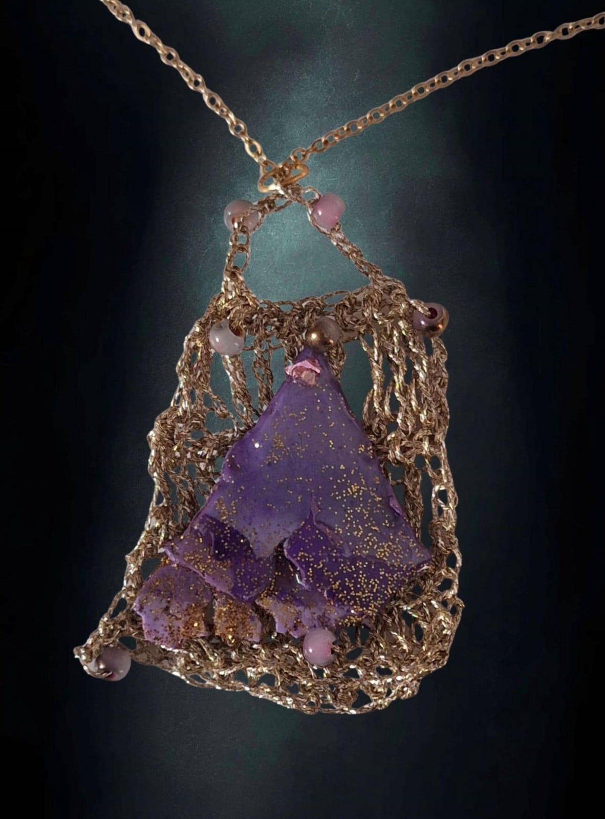 Paarse hanger - handgemaakte juwelen - opvallend sieraad - artisanal… - 137395 Paarse hanger - handgemaakte juwelen - opvallend sieraad - artisanale halsketting - speciaal kado voor haar
