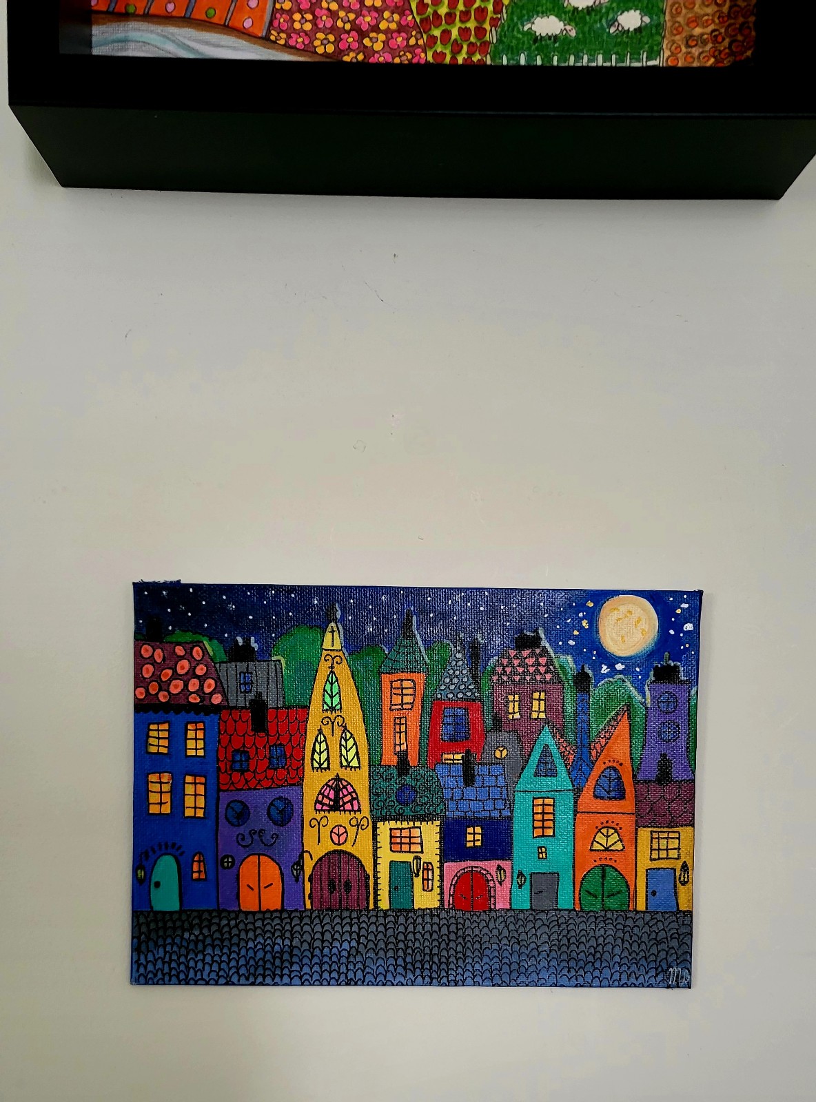 Schilderij 'Full moon' origineel acrylschilderij - 150263 Schilderij 'Volle maan' origineel acrylschilderij