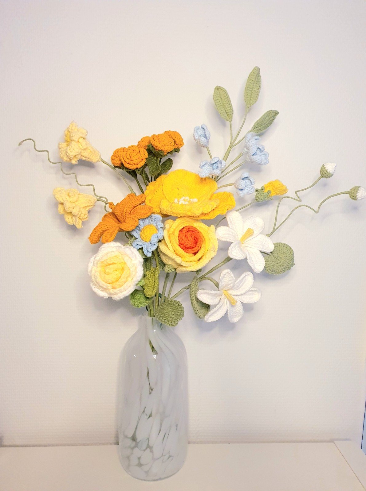 Handgemaakt Geel Bloemenboeket van Haakwerk – Perfect voor Cadeau o… - 102293 Handgemaakt Geel Bloemenboeket van Haakwerk – Perfect voor Cadeau of Decoratie