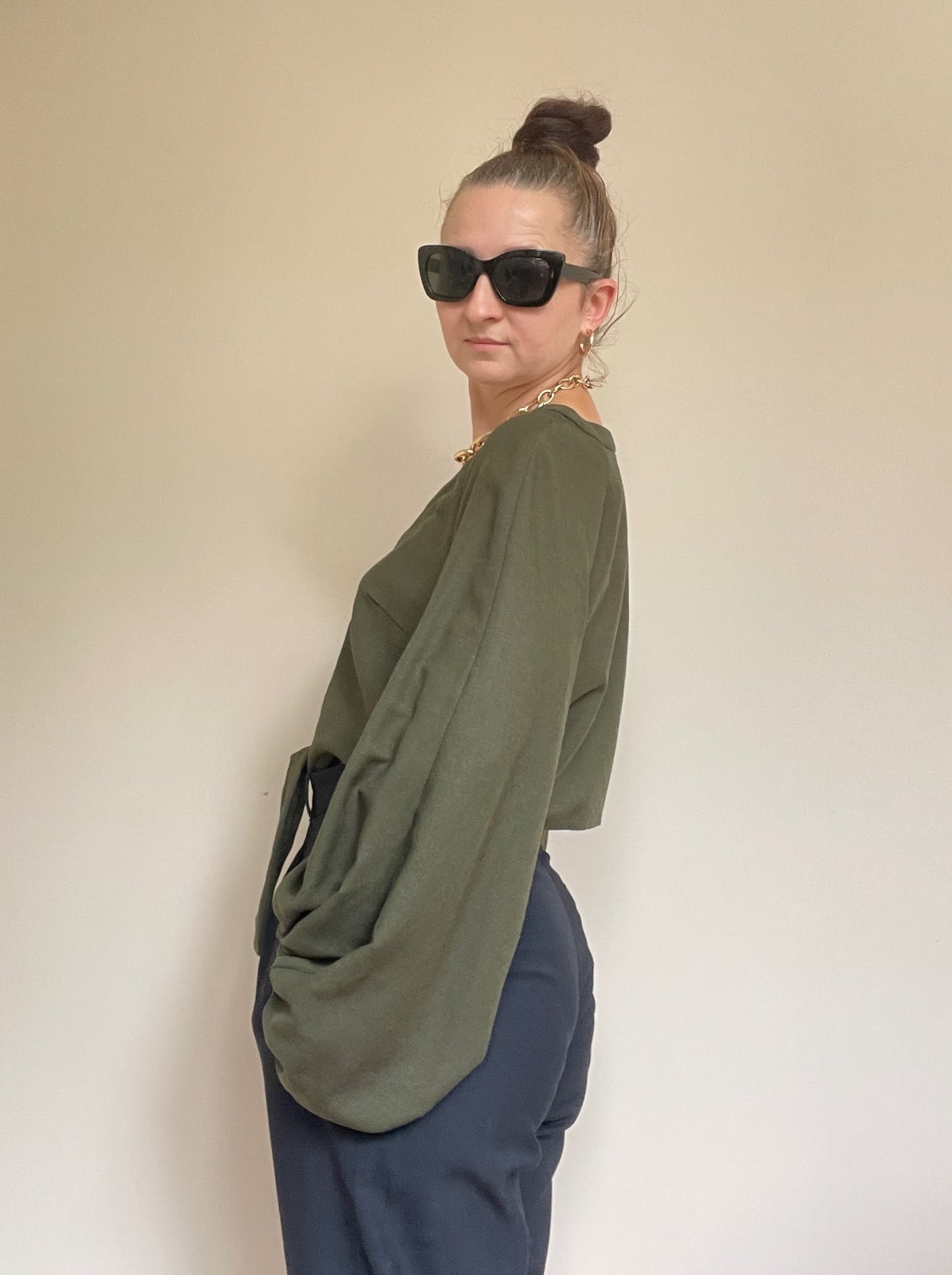 Bloes, linnen-viscose