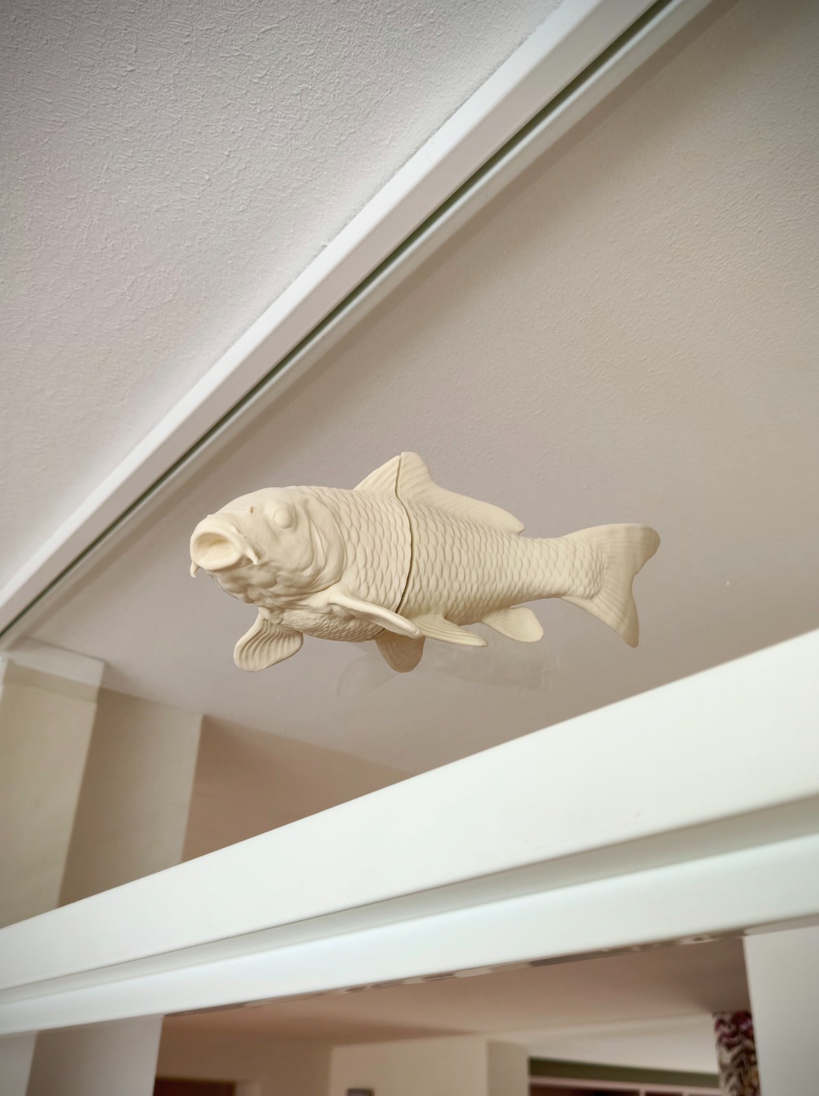 Beige Koi fish window art