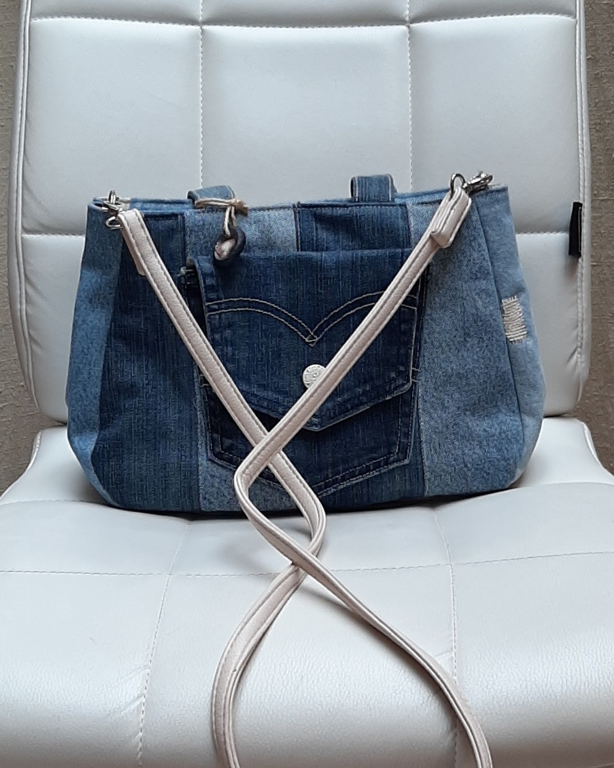 Denim handtas / schoudertas - 131247 Denim handtas / schoudertas
