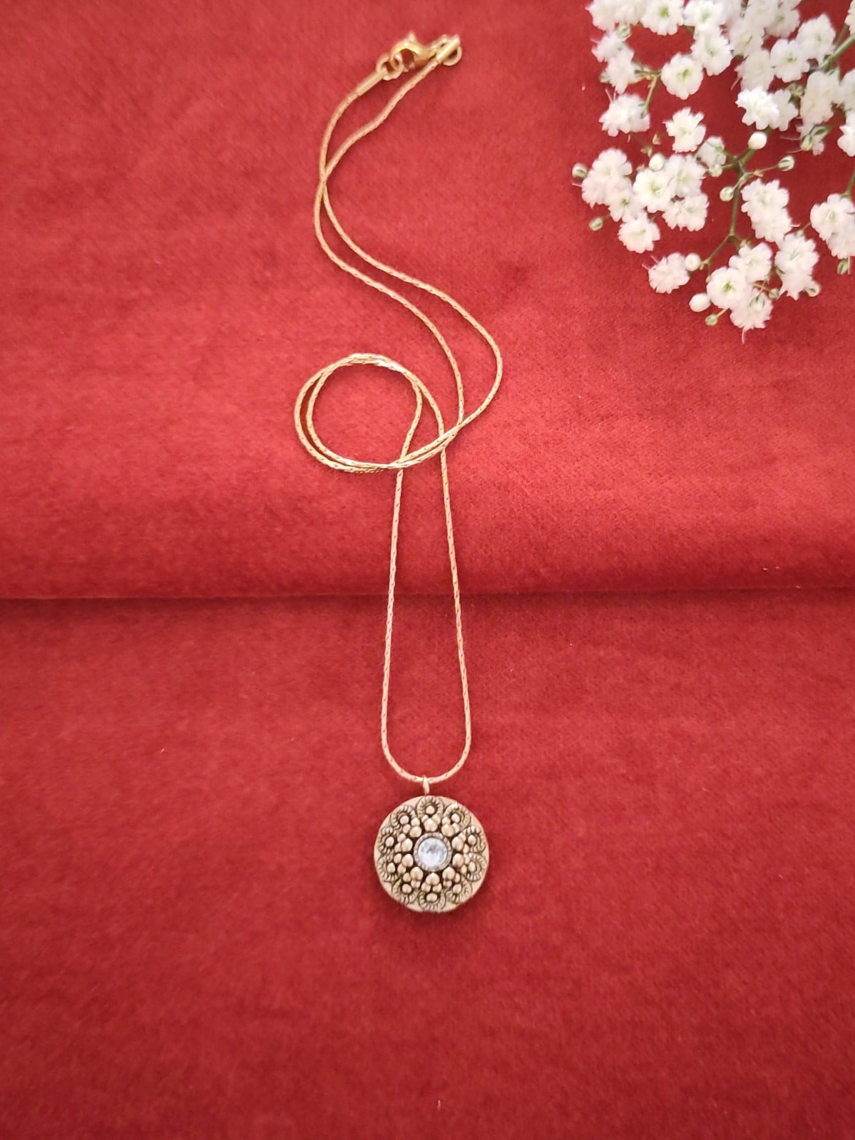 Vintage knoop ketting | Glamorous Art Nouveau | 1970s - 108589 Vintage knoop ketting | Glamorous Art Nouveau | 1970s