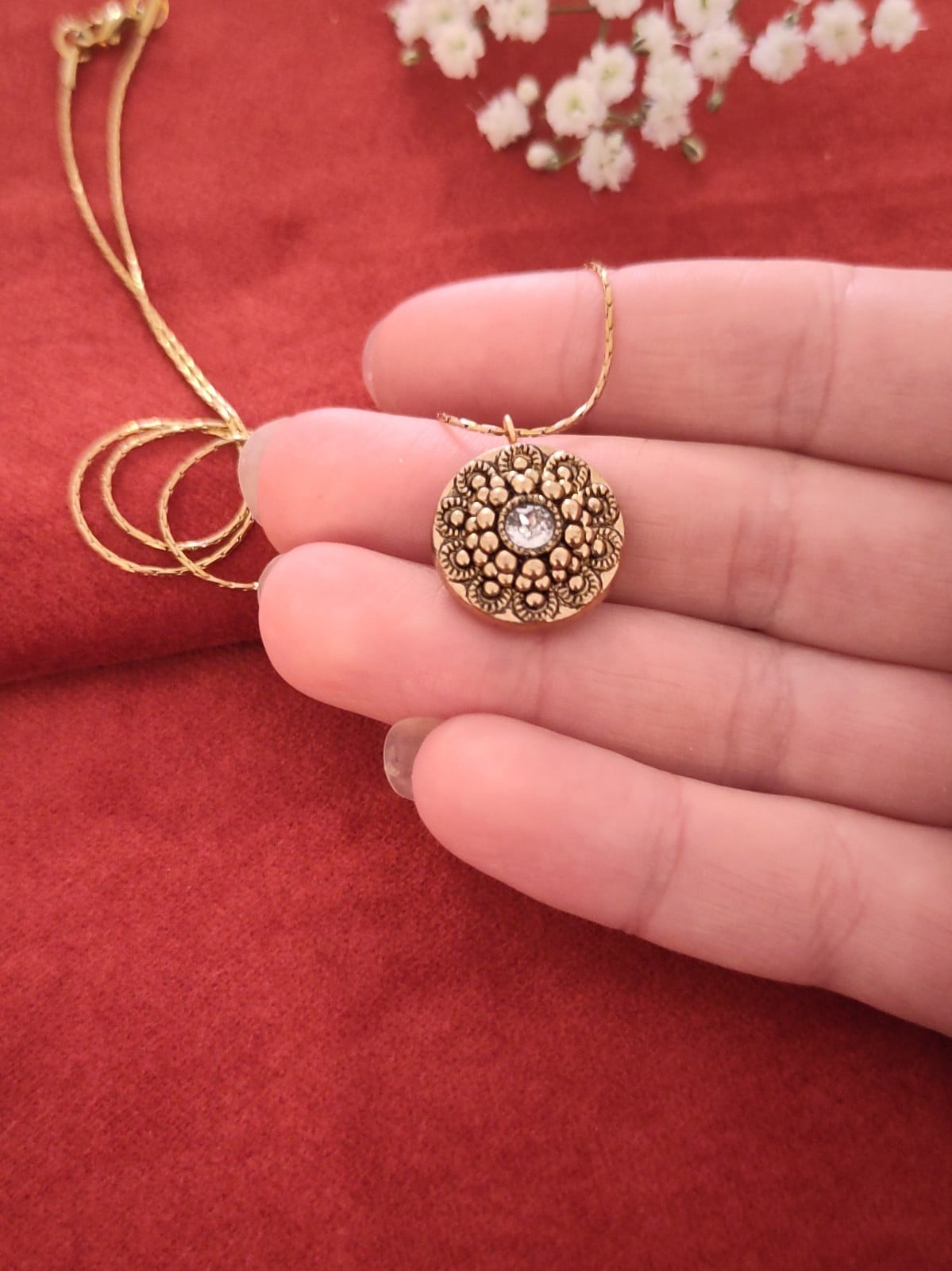 Vintage knoop ketting | Glamorous Art Nouveau | 1970s - 108588 Vintage knoop ketting | Glamorous Art Nouveau | 1970s