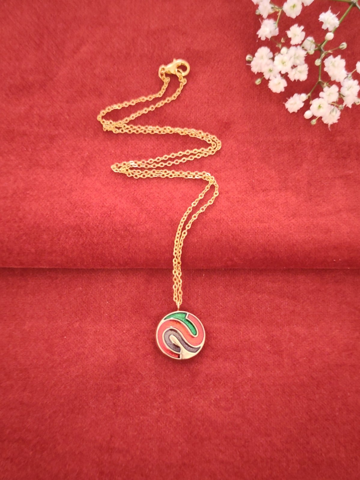 Vintage knoop kettinkje | Retro Colours | 1970s - 108584 Vintage knoop kettinkje | Retro Colours | 1970s