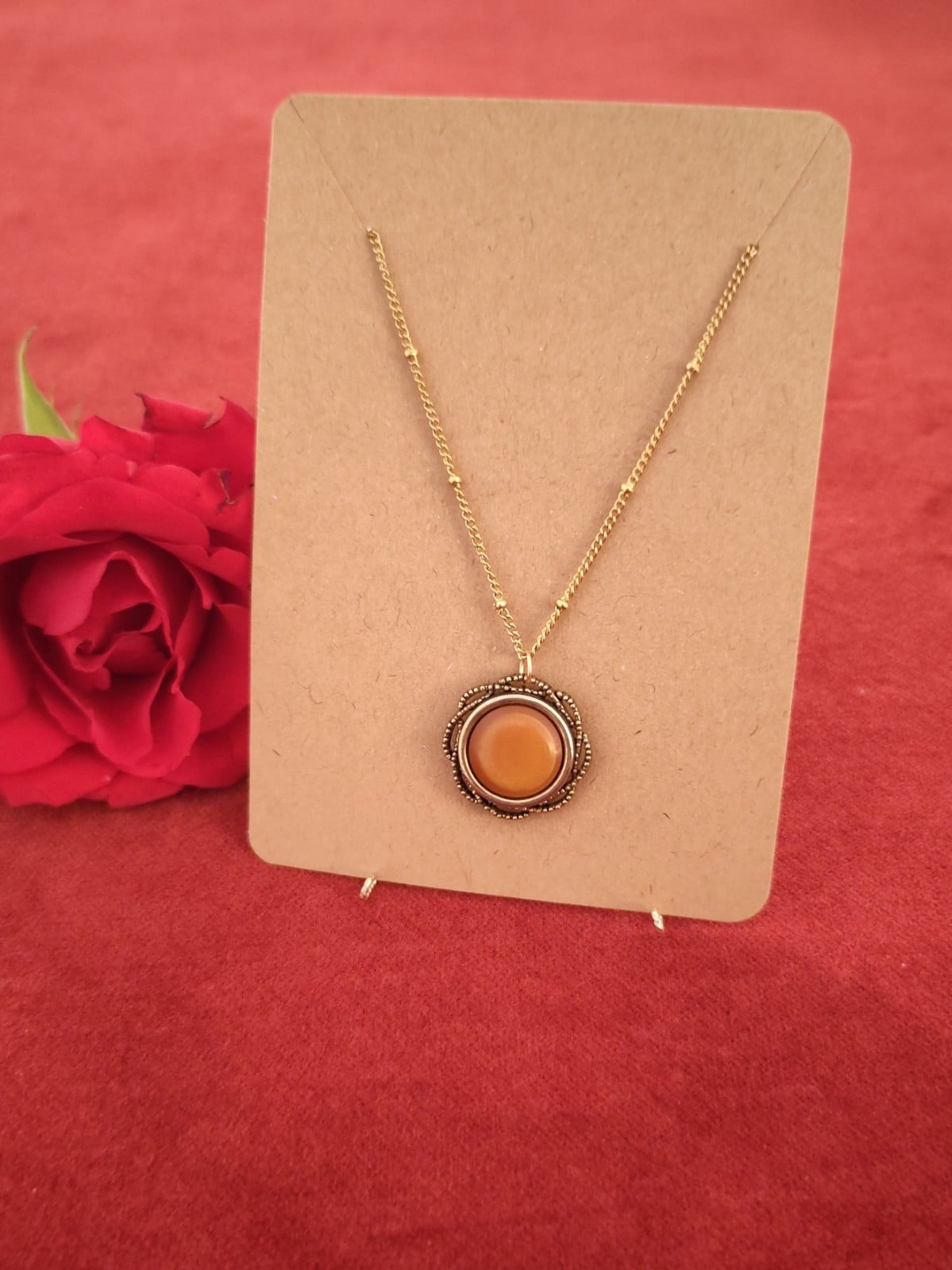 Vintage knoop kettinkje | Retro Sunset | 1970s