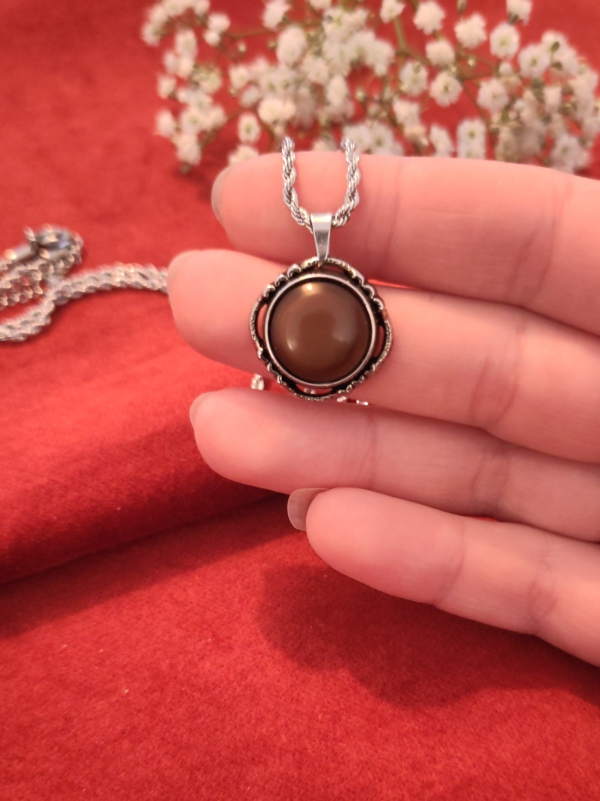 Vintage knoop ketting | Retro Art Nouveau | 1970s