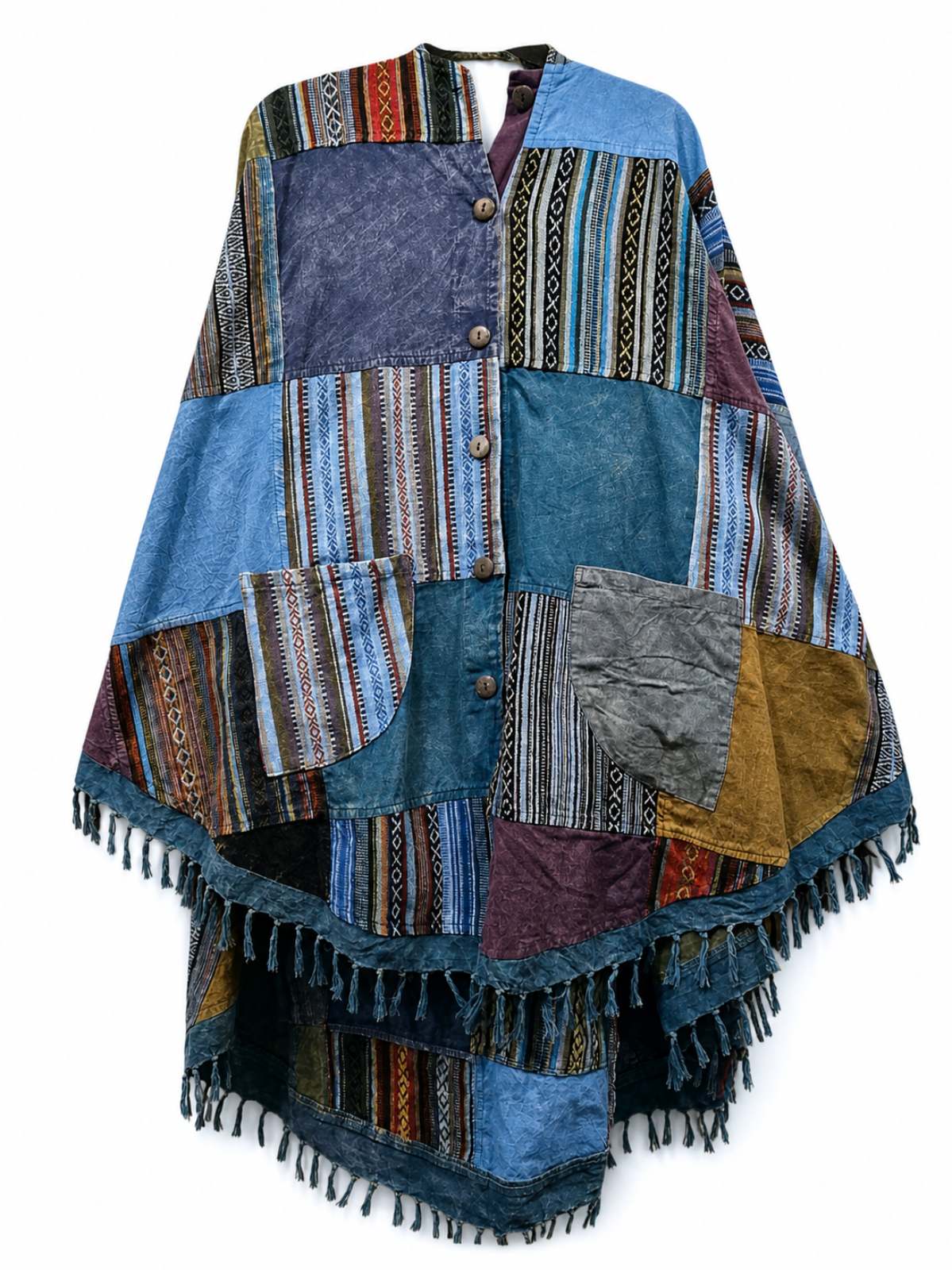 Nomad Spirit– Boho Patchwork Poncho - 154478 Nomad Spirit– Boho Patchwork Poncho