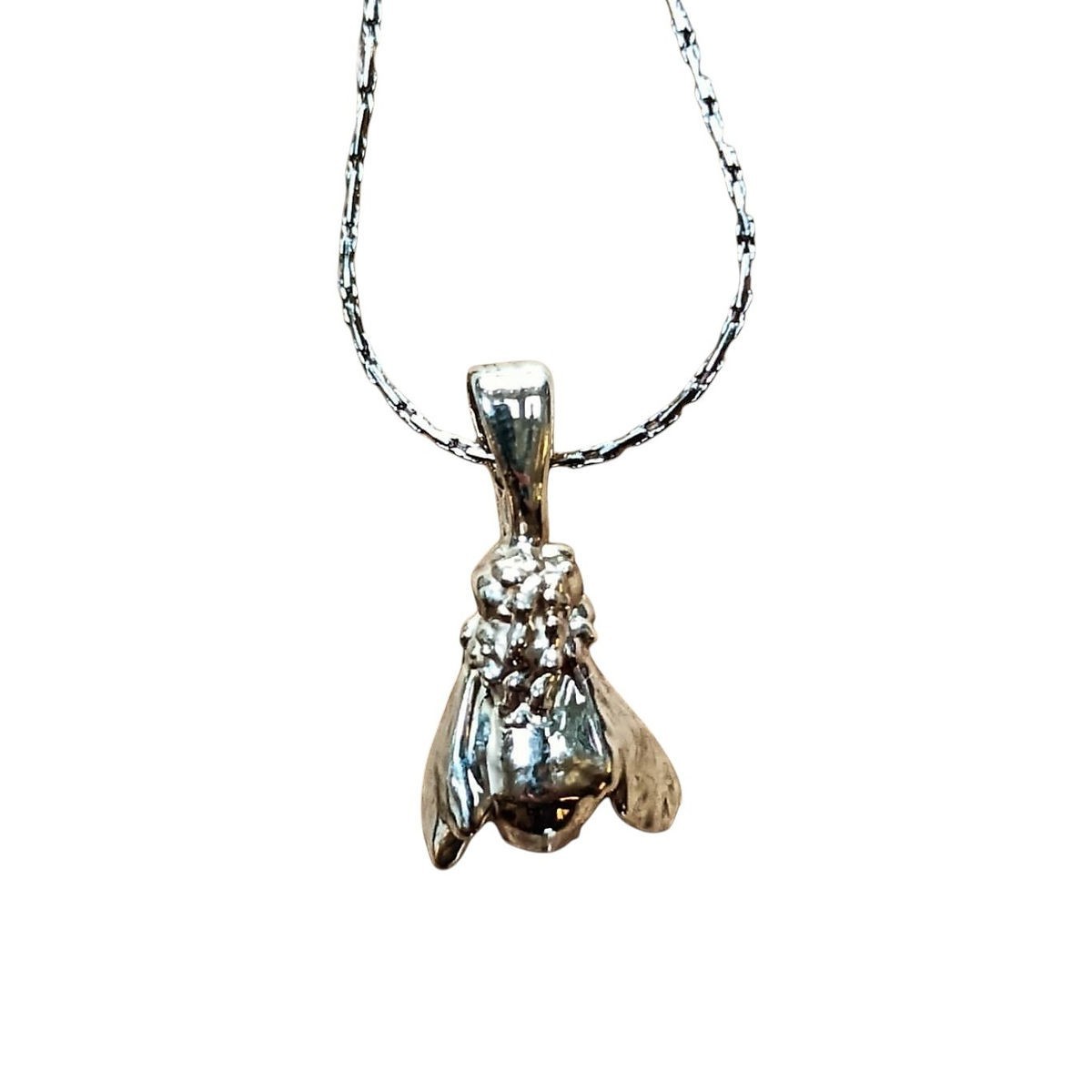 Honingbij hanger - 999 fijnzilver verzilverd - Echte honingbij - 141783 Honingbij hanger - 999 fijnzilver verzilverd - Echte honingbij