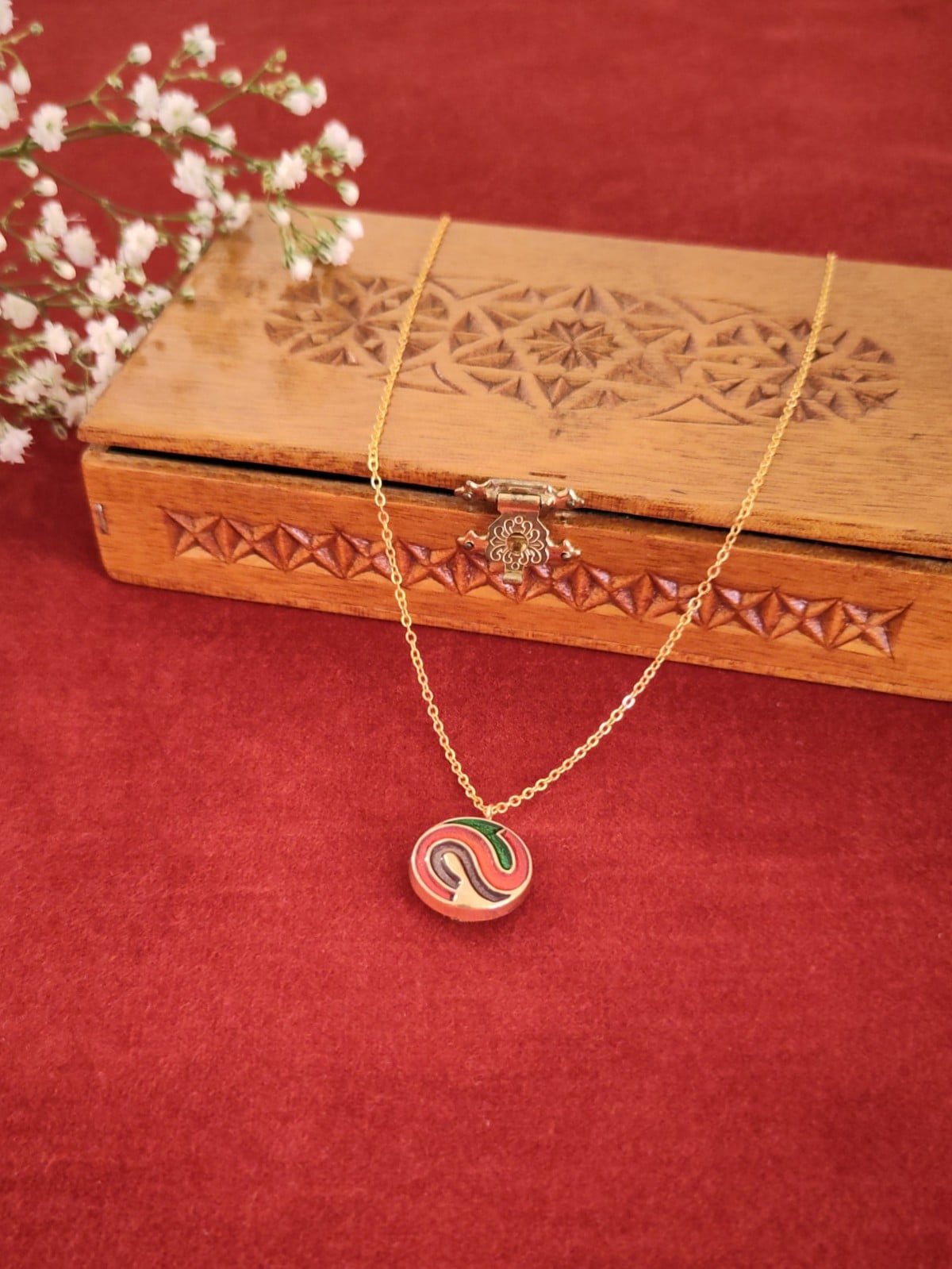 Vintage knoop kettinkje | Retro Colours | 1970s - 108438 Vintage knoop kettinkje | Retro Colours | 1970s