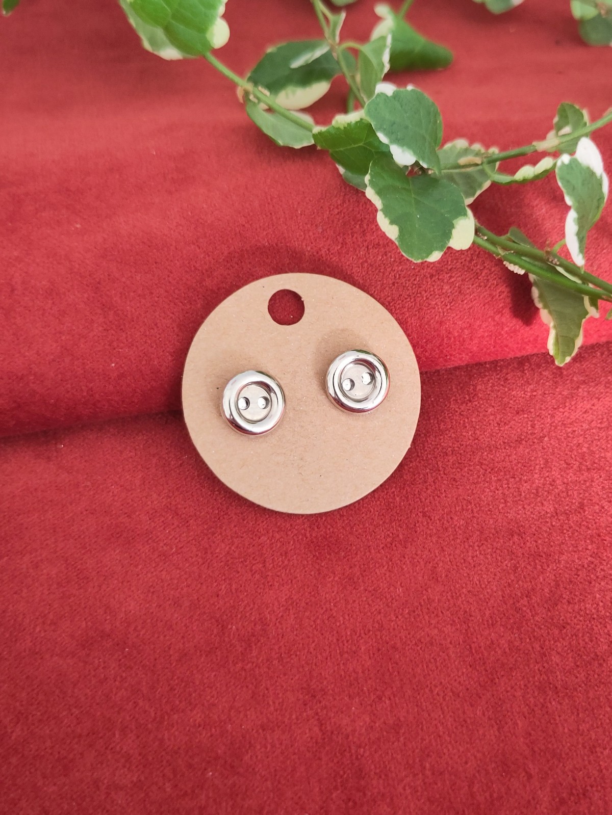 Vintage knoop oorknopjes | 1980s