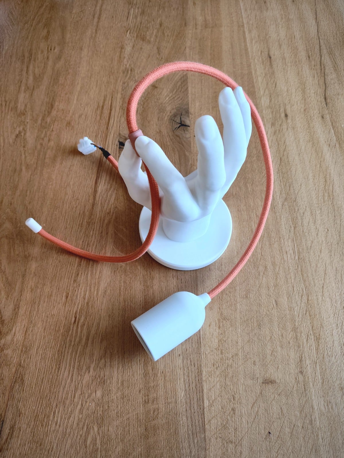 Plafondlamp in handvorm - Flick - Salmon