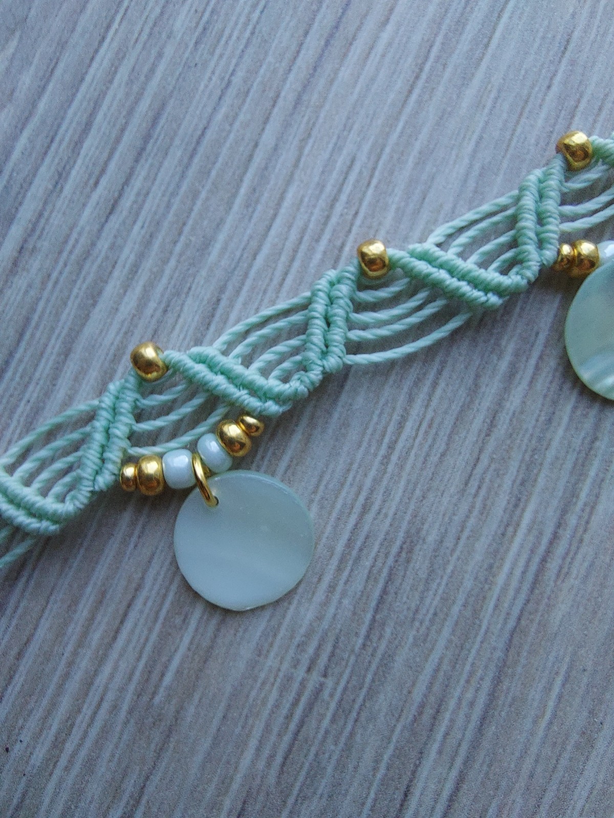 ✨ Handgemaakt verstelbaar enkelbandje – Micro-macramé ✨ - 128141 ✨ Handgemaakt verstelbaar enkelbandje – Micro-macramé ✨