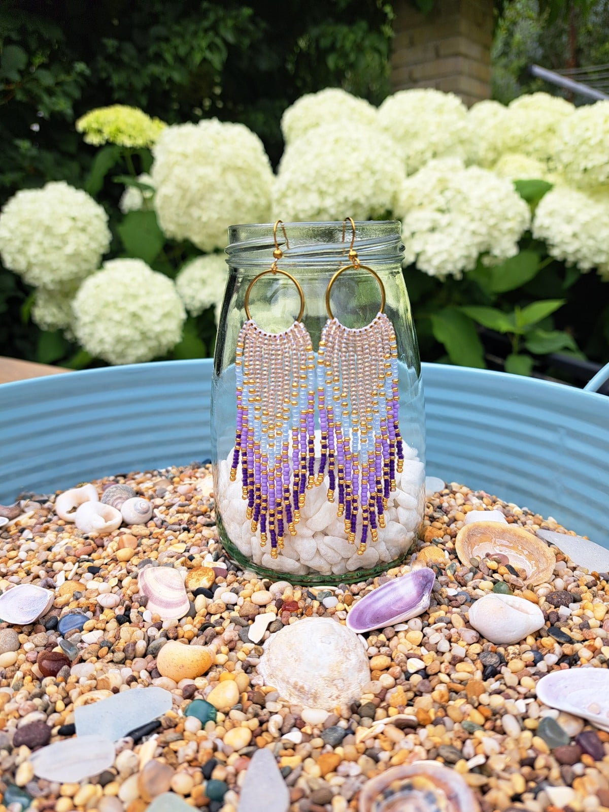 Festival Fringeoorbellen met Gouden Ring | Lilac Dreams - 137722 Festival Fringeoorbellen met Gouden Ring | Lilac Dreams