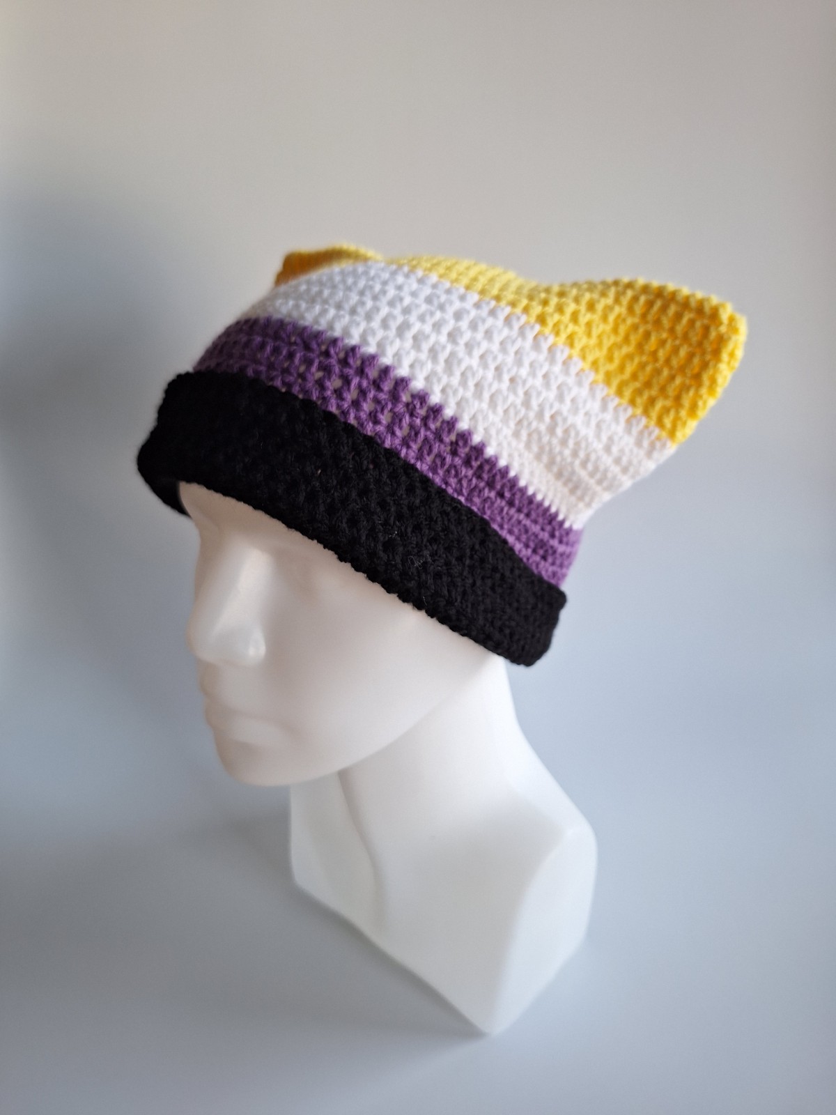 Muts 'Non-binary flag' - 46864.jpeg Gehaakte muts | Non-binary vlag