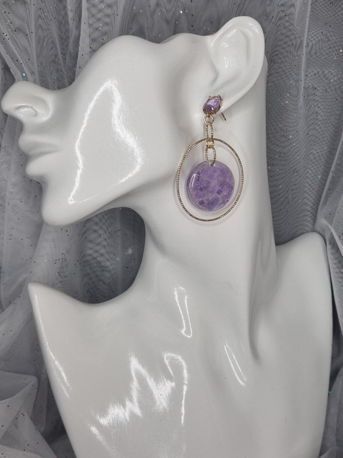 Statement oorbellen van epoxy en zirkonia - lila - 46539.jpeg Statement oorbellen van epoxy en zirkonia - lila