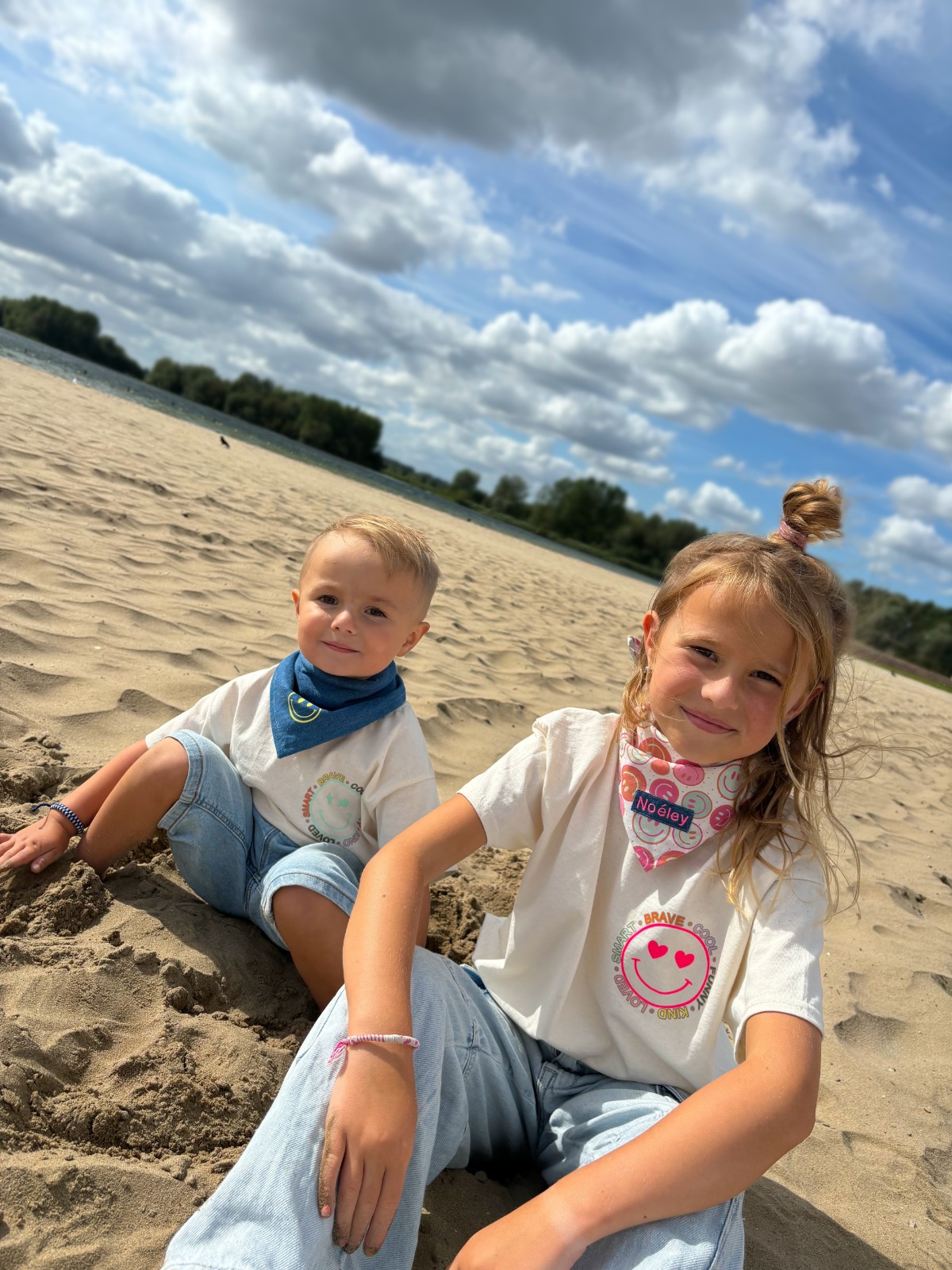 Bandana - Smileys Pink