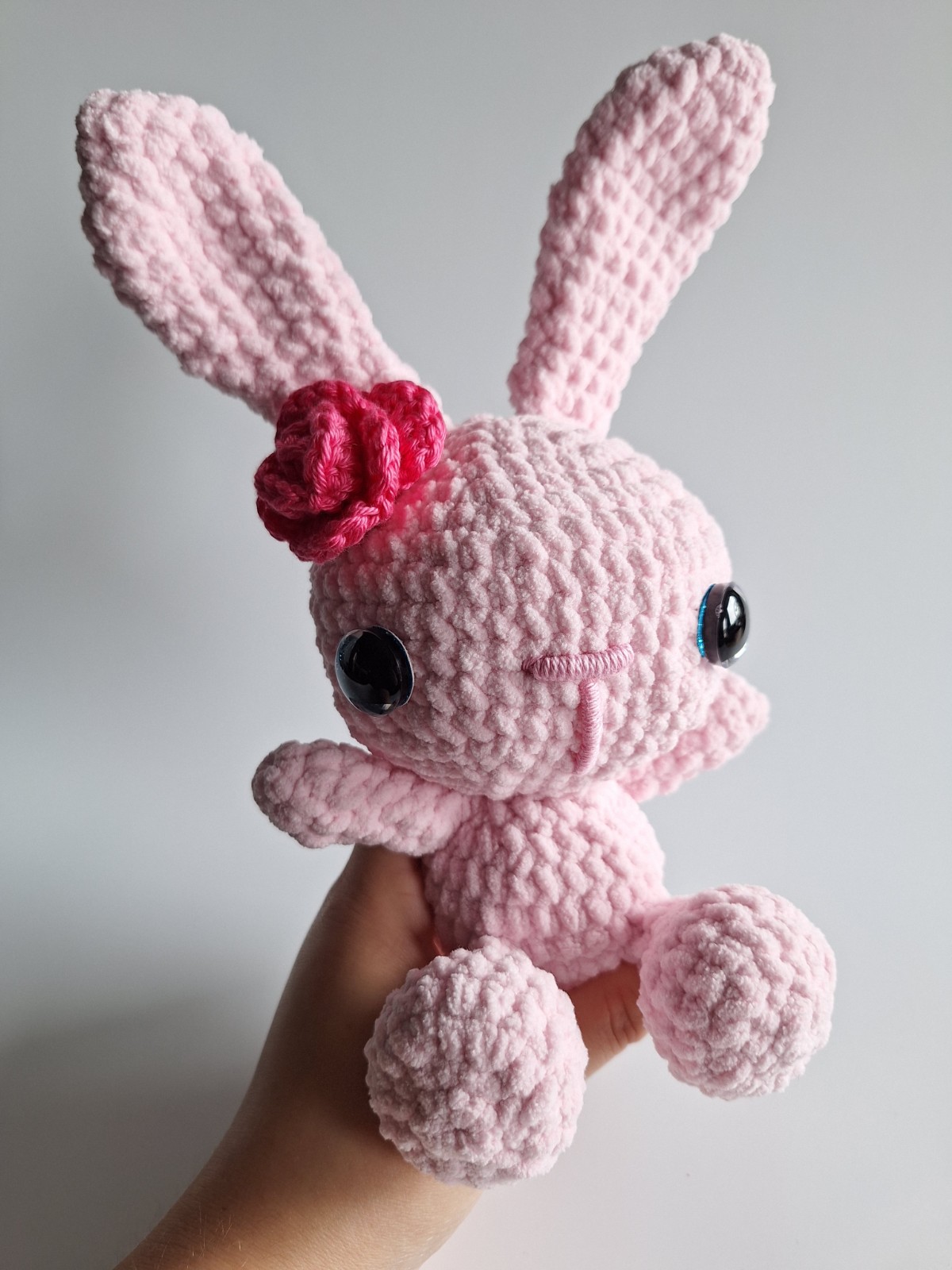 Gehaakte knuffel 'Pink bunny' - 49618.jpeg Gehaakte knuffel | Roze konijntje
