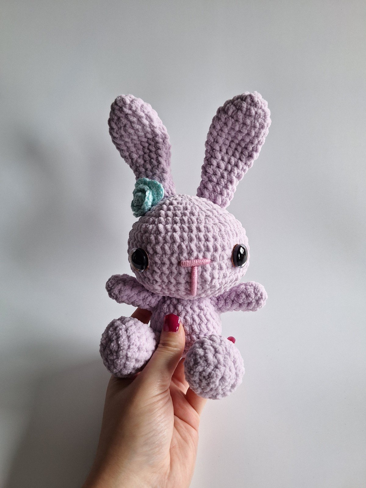 Gehaakte knuffel 'Purple bunny' - 49607.jpeg Gehaakte knuffel | Paars konijntje