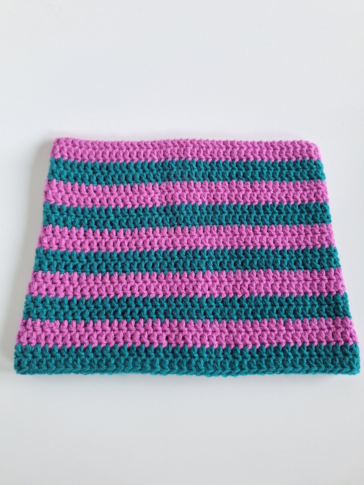 Gehaakte muts | Lavendel en petrol