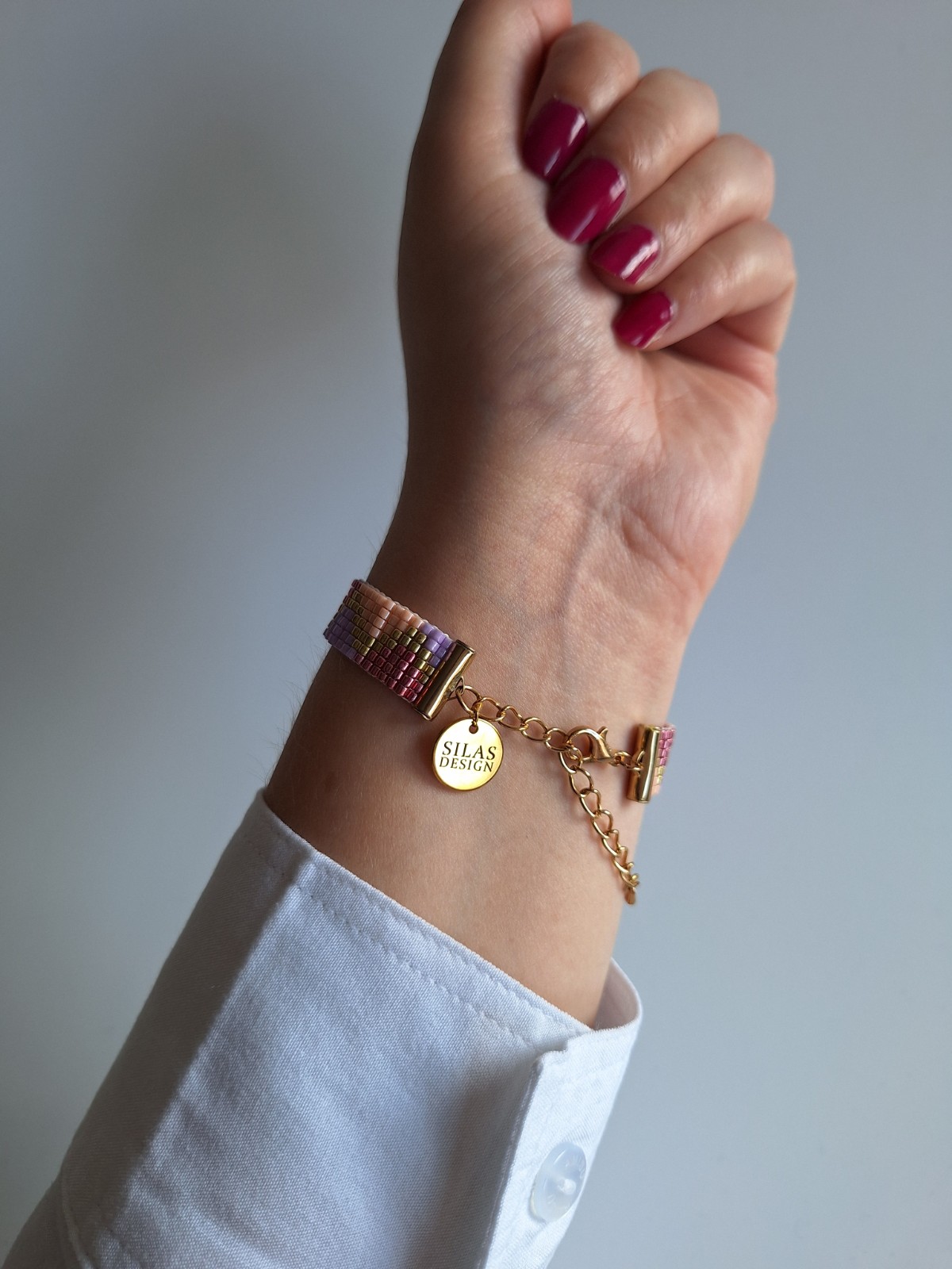 Geweven kralen armband | zoete vlecht