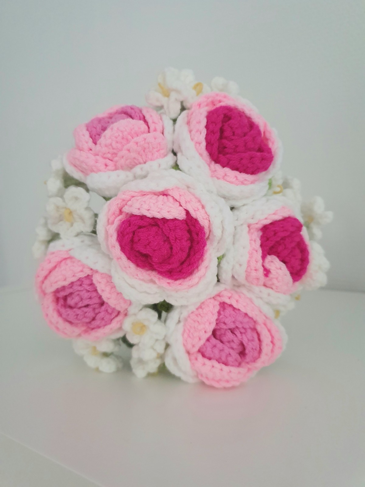 handgehaakte roze bruidsboeket - 49898.jpeg handgehaakte roze bruidsboeket